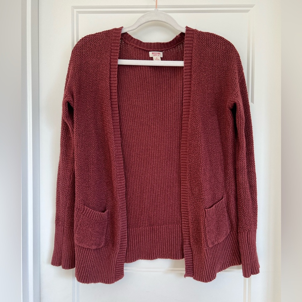 Mossimo | Cardigan Sweater in Cranberry / Maroon / Burgandy